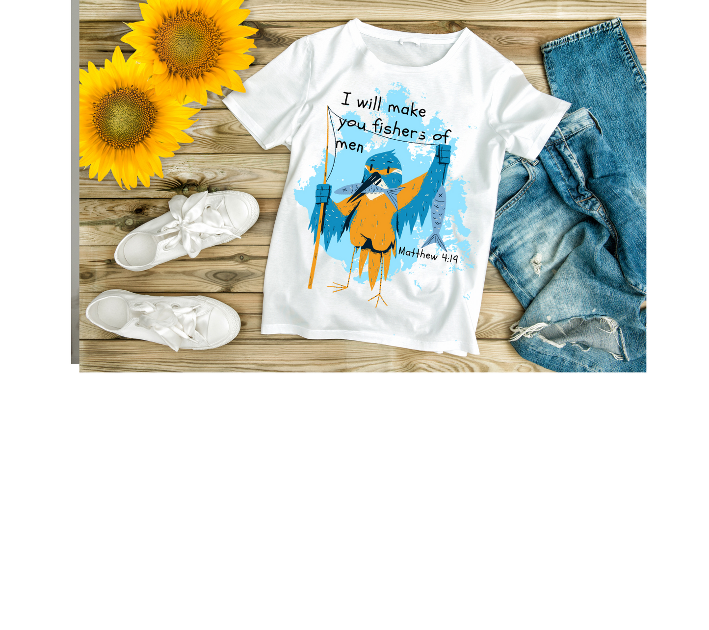 Inspirational Fishers of Men Christian Tee for Everyday Wear