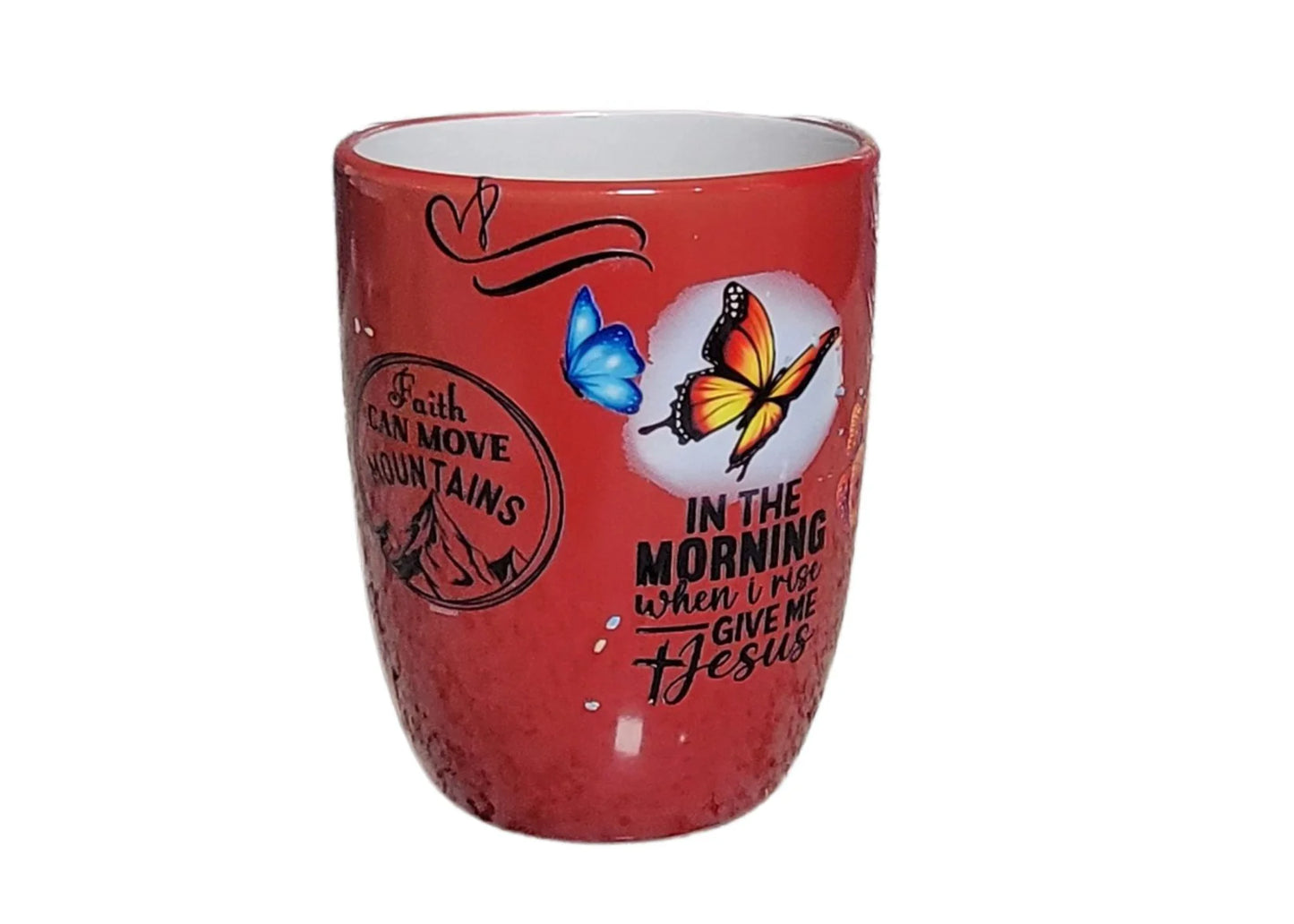 Stylish Black Matte Ceramic Mug with Bright Interior Colors