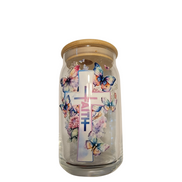 Inspirational Glass Cups with Customizable UV-DTF Prints