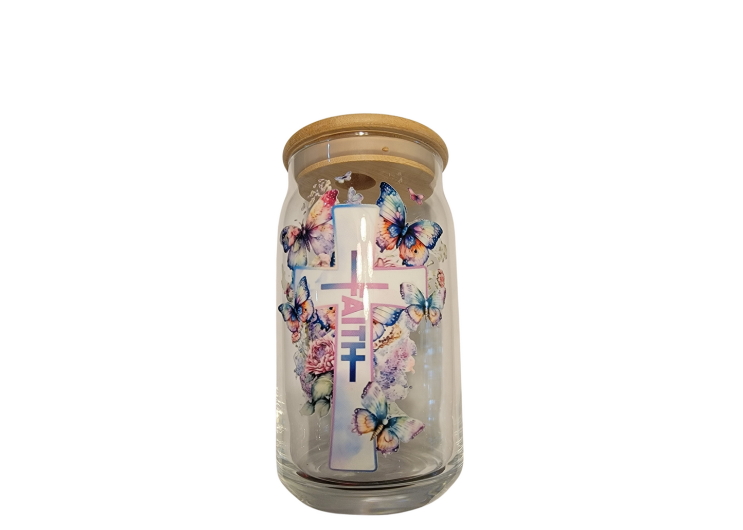Inspirational Glass Cups with Customizable UV-DTF Prints