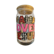 Inspirational Glass Cups with Customizable UV-DTF Prints