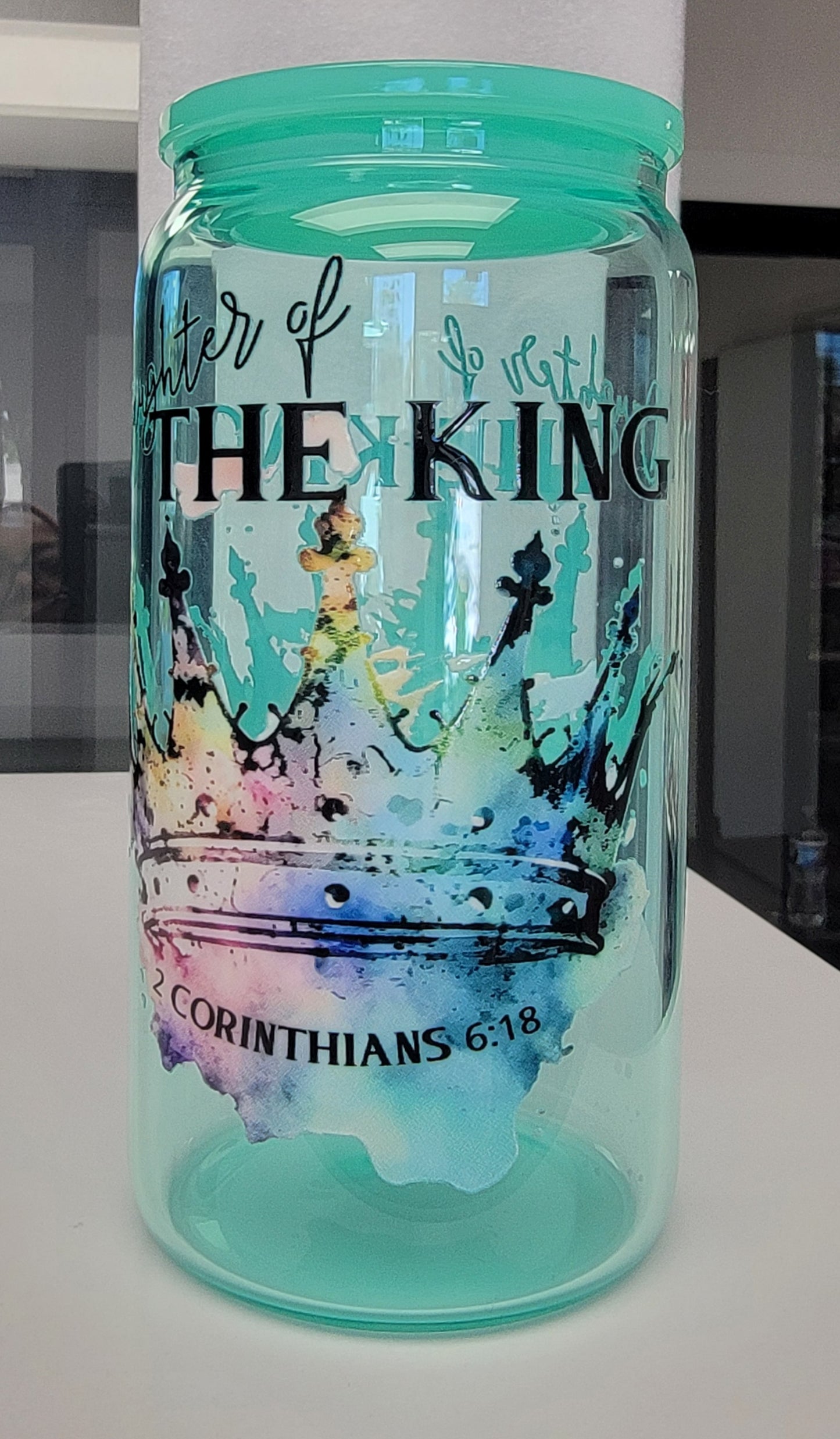 Inspirational Glass Cups with Customizable UV-DTF Prints