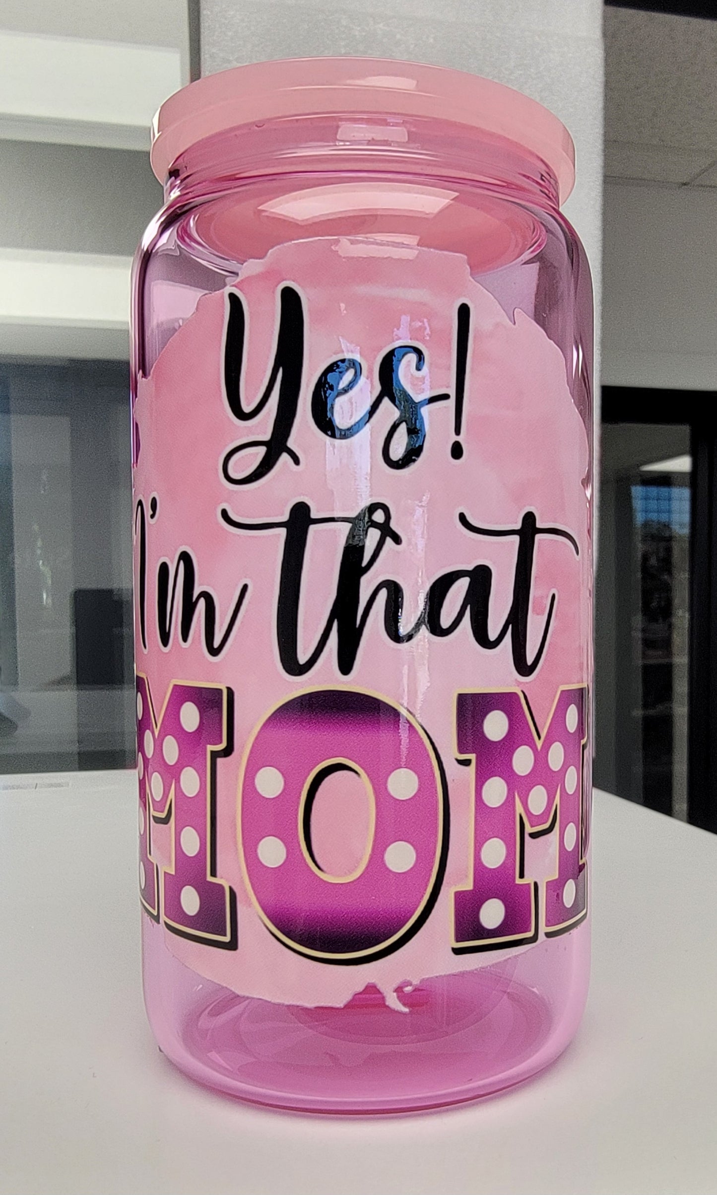 Inspirational Glass Cups with Customizable UV-DTF Prints