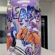 Inspirational Glass Cups with Customizable UV-DTF Prints
