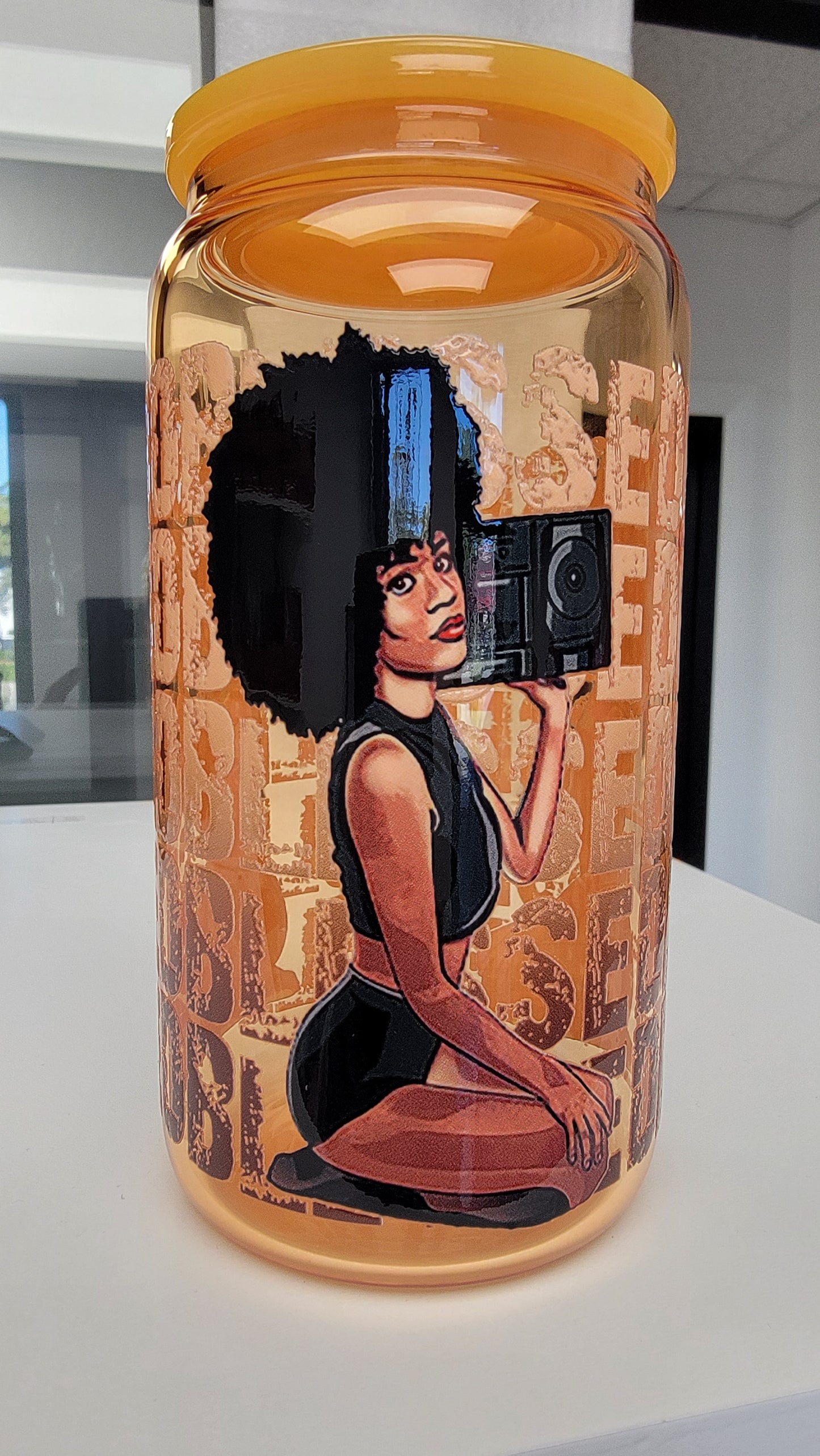 Inspirational Glass Cups with Customizable UV-DTF Prints