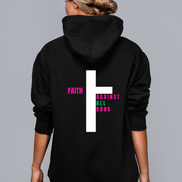 Soft Pink Faith against All Odds Hoodie with Bold Message