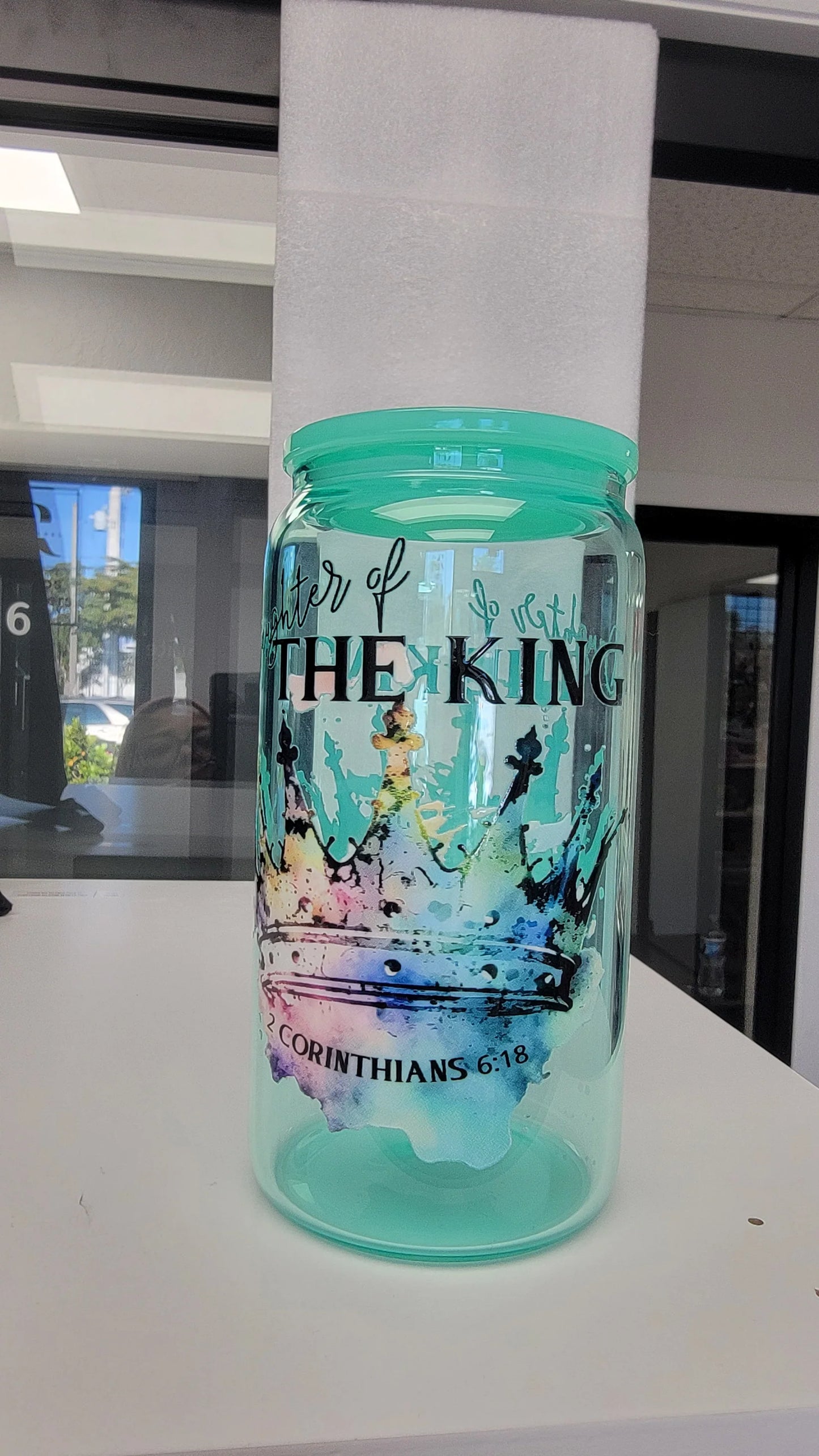 Inspirational Glass Cups with Customizable UV-DTF Prints