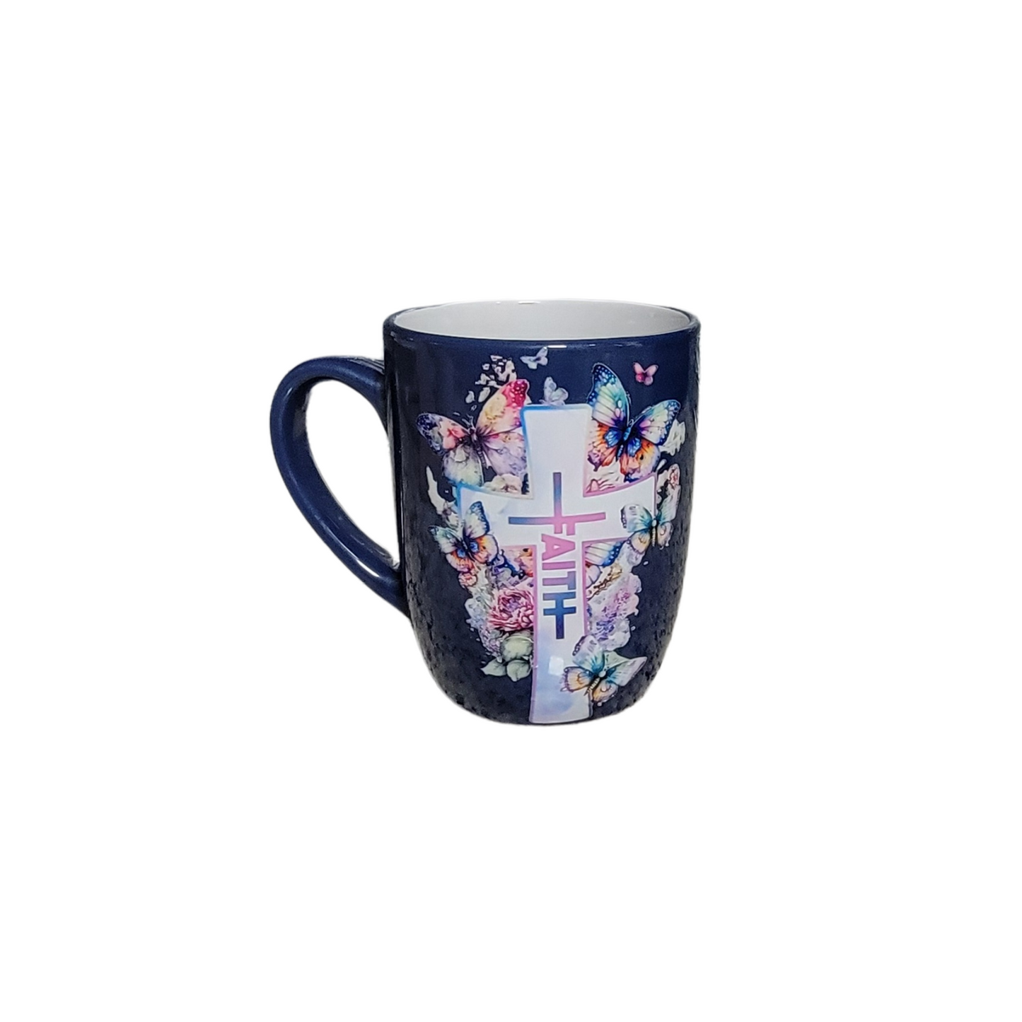 Stylish Black Matte Ceramic Mug with Bright Interior Colors