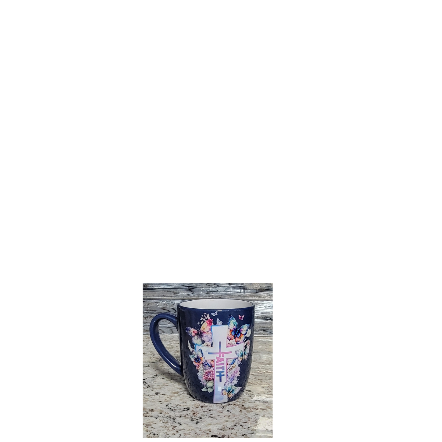 Stylish Black Matte Ceramic Mug with Bright Interior Colors