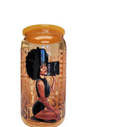 Inspirational Glass Cups with Customizable UV-DTF Prints