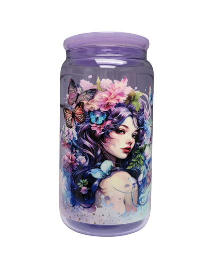 Inspirational Glass Cups with Customizable UV-DTF Prints